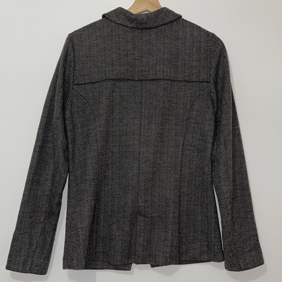 Hatley Perfect Fit Blazer Herringbone Charcoal Gray Medium - Picture 7 of 8